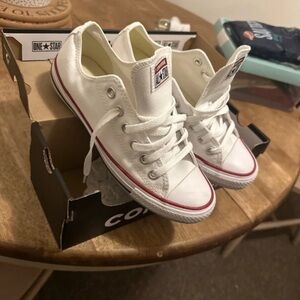 Converse White Canvas Flats